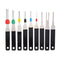 18pcs Car Plug Circuit Board Wire Harness Terminal Extraction Pick Connector Crimp Pin Back Needle Removal Tool