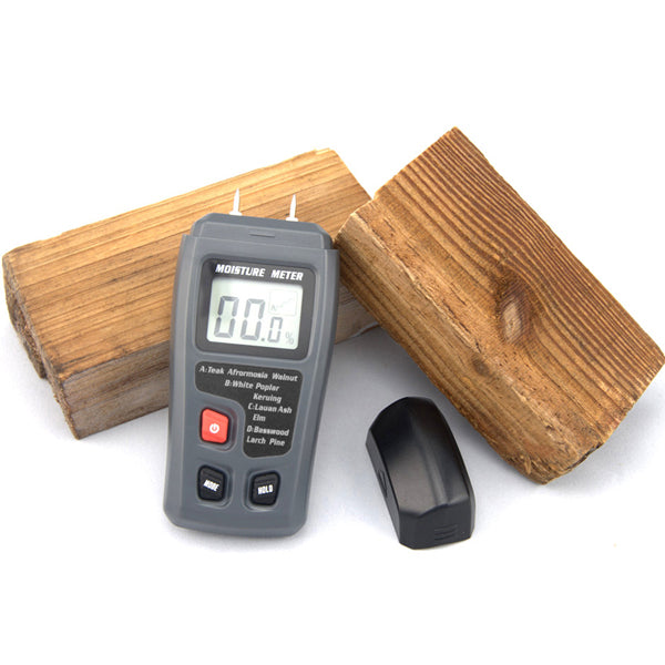 BSIDE EMT01 Digital LCD Portable 0~99.9% Wood Moisture Meter Integral Pins Auto Power off