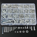 M3 M4 M5 M6 Stainless Steel Phillips Round Head Screws Nuts Flat Washers Assortment Kit 900g