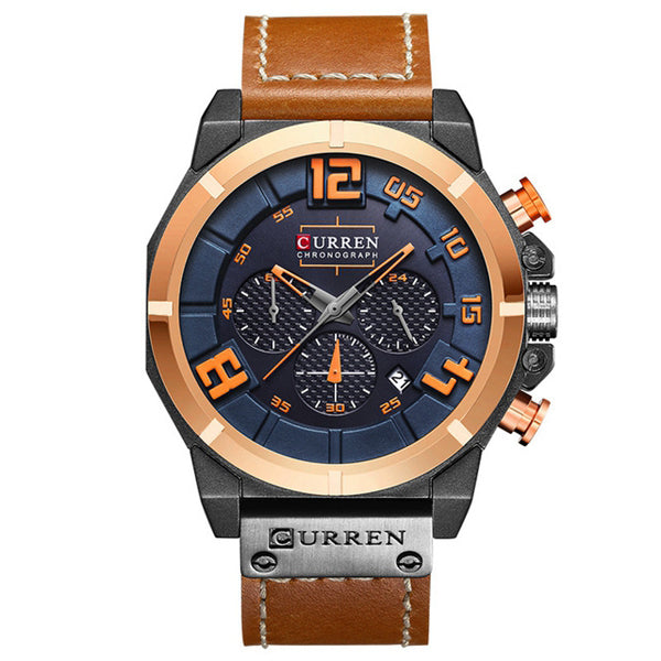 CURREN 8287 Chronograph Quartz Watch Display Date and Time Men Wrist Watch
