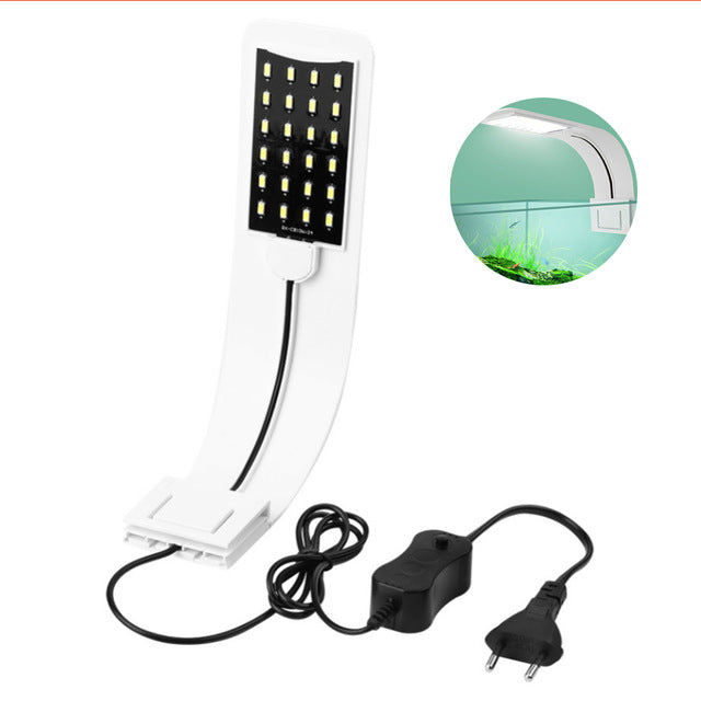 10W Ultra-thin Aquarium Light Compact Fish Tank Light Aquatic Plant Lights EU Plug