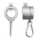 Aluminum Alloy Flag Pole Rings 360 Degree Rotating Flagpole Flag Mounting Ring Kit with Carabiner for 0.75-1.02Inch Flagpole