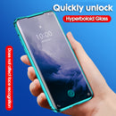 Bakeey 360 Curved Screen Front+Back Double-sided Full Body 9H Tempered Glass Metal Magnetic Adsorption Flip Protective Case For OnePlus 7 PRO