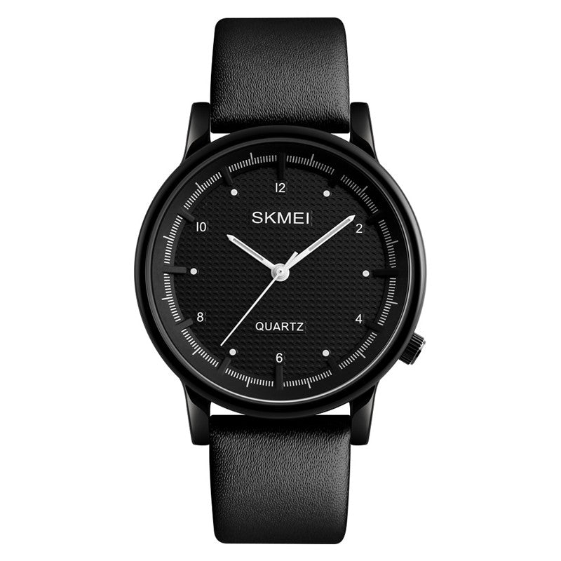 SKMEI 1210 Fashion Watch Simple Style Leather Strap Casual Unisex Quartz Analog Wrist Watch