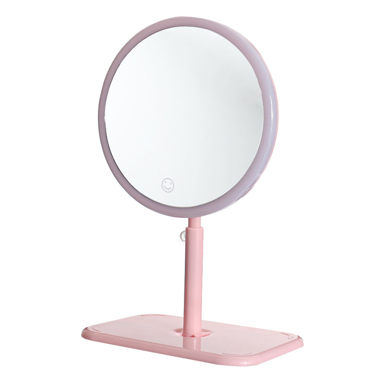 Portable Flexible USB Makeup Mirror LED Light Touch Dimmable Storage Base