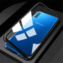 Bakeey Magnetic Adsorption Aluminum Alloy Tempered Glass Protective Case + 2.5D Tempered Glass Screen Protector For Samsung Galaxy A7 2018