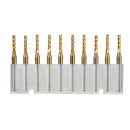 Drillpro 10pcs 1.8mm Titanium Coated Engraving Milling Cutter Carbide End Mill Cutter