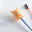 Home Bathroom Cute Animal Shape Waterproof Powerful Suction Silicone Toothbrush Holder