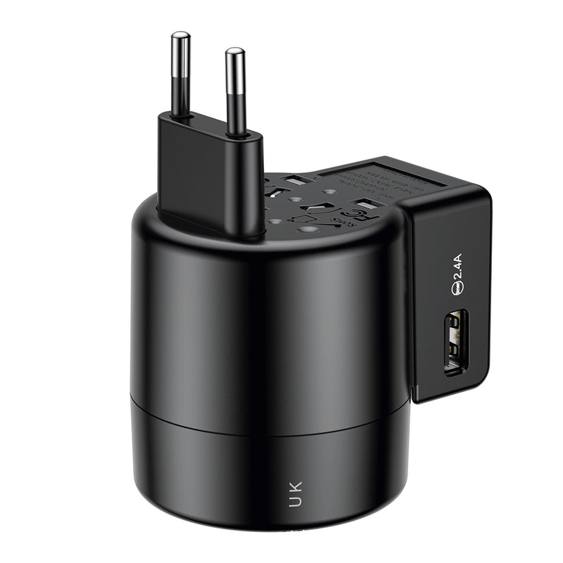 Baseus Universal Multi-function Dual USB Socket Travel USB Charger US EU AU UK Plug