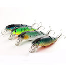 ZANLURE 4pcs/pack  Multi Colors 3 Sections Minnow Fishing Lure Floating Lures Hard Bait