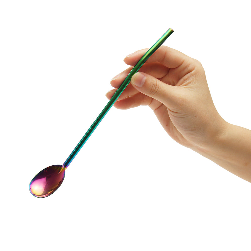 2 in 1 Spoon Drinking Straw Stainless Steel 304 Drinking Coffee Straw Stirring Spoon Straws Spoon & Straw