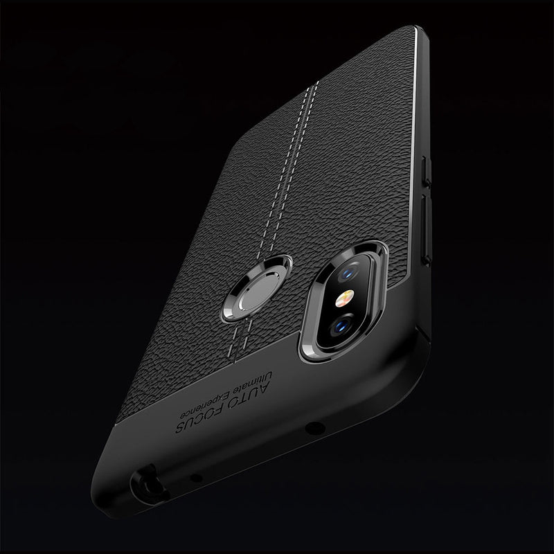 Bakeey Litchi Pattern Soft TPU Anti-fingerprint Back Protective Case For Xiaomi Redmi Note 6 Pro