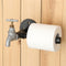 Industrial Iron Pipe Toilet Paper Tissue Roll Holder Faucet Style Rustic Wall Mounted Paper Holder