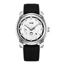 OUBAOER OB2020 Calendar Quartz Watches Luminous Display Leather Strap Men Wrist Watch
