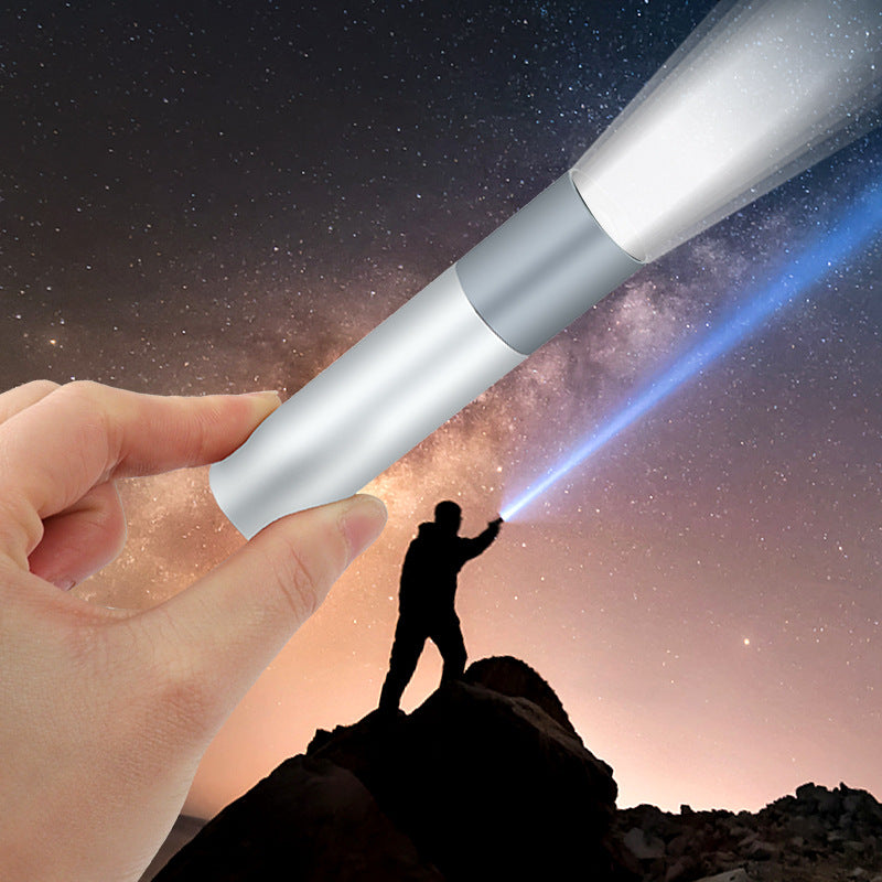 XPE 350Lumens 3Modes Zoomable USB Rechargeable Mini LED Flashlight Tactical LED Torch-Sliver