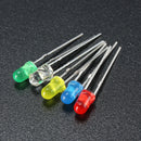 500Pcs 3mm LED Light White Yellow Red Blue Green DIY Assortment Diodes Kit