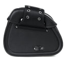 Pair Universal Motorcycle PU Leather Saddlebags Side Storage Tool Pouch Bags Box