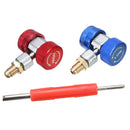 Adapter R134A Quick Coupler 90 Low & High Side AC Manifold Extractor Valve Core