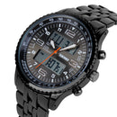 SKMEI 1032 Dual Display Digital Watch High Quality Stainless Steel Men Luminous Alarm Sport Watch