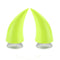 Green Motorcycle Helmet Headwear Accessoriess Suction Cups Horns Decor Decoration