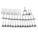 Effetool 45pcs 3mm Shank Stainless Steel Wire Brush Polishing Wheel for Rotary Tool
