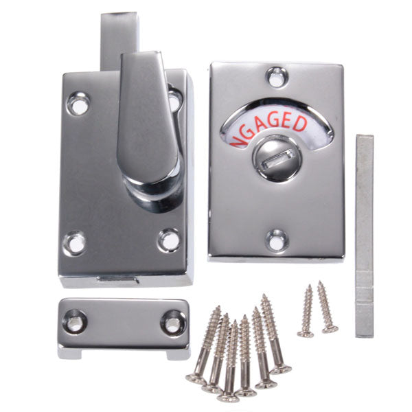 Nickel Drawing Chroming Bathroom Toilet Door Lock Indicate Door Bolt