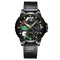 TEVISE T815 Military Style Calendar Automatic Mechanical Watch Leather Strap Men Watch