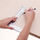 Drillpro 200/250/300mm 90 Degree Angle Ruler Aluminum Seat Woodworking Ruler With Horizontal Tube