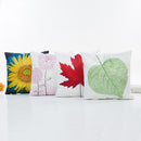 Honana WX-D7 45x45cm Silk Soft Vintage Leaves Flower Throw Pillow Case Waist Cushion Cover