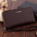 Hengsheng PU Men's Zipper Handbag Long Wallet Card Holder Coin Storage Bag