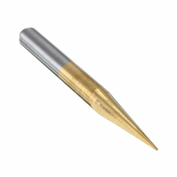 5pcs 0.1mm 10 Degree PCB Drill Bits Titanium Coated Carbide Flat Bottom PCB Engraving Bits