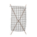 Laundry Washing Dirty Clothes Basket Bin Foldable Storage Bag Hamper Iron Stand