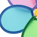 8pcs Rainbow Flower Windmill Garden Wind Spinner Festival Outdoor Camping Decor