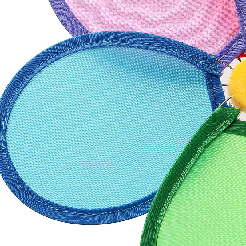 8pcs Rainbow Flower Windmill Garden Wind Spinner Festival Outdoor Camping Decor