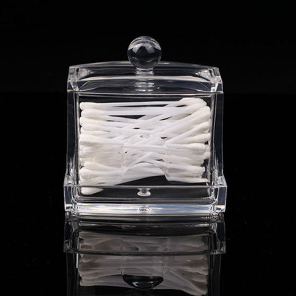 Q-tip Storage Boxes Cotton Swab Holder Clear Acrylic Cosmetic Makeup Case Hotel Supplies