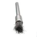 10pcs 3mm Shank Wire Brush Stainless Steel Head Removal Dust Burr Derusting Brush