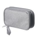 Waterproof Nylon Double Layer Data Cable Charging Treasure Storage Bag Cable Bag Case Organizer Earphone Bag
