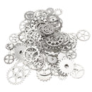 60-70Pcs Steampunk Altered Art Craft Cyberpunk Gear Wheels Decoration Part