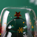 Creative Double-Layer Glass Christmas Tree Star Water Cup Explosion-proof Mug
