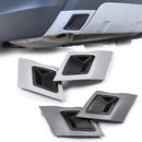 2Pcs Car Rear Bumper Exhaust Pipe Cover Trim  Bumper Protector Gray Silver For Land Rover Discovery