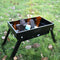 Alocs Outdoor Picnic BBQ Oven Charcoal Furnace Folding Barbecue Grill Portable Charbroiler Camping Hiking