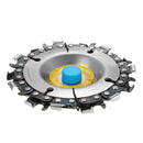 Drillpro 4 Inch 14 Teeth Grinder Chain Disc 16mm Arbor Wood Carving Disc For 100/115 Angle Grinder