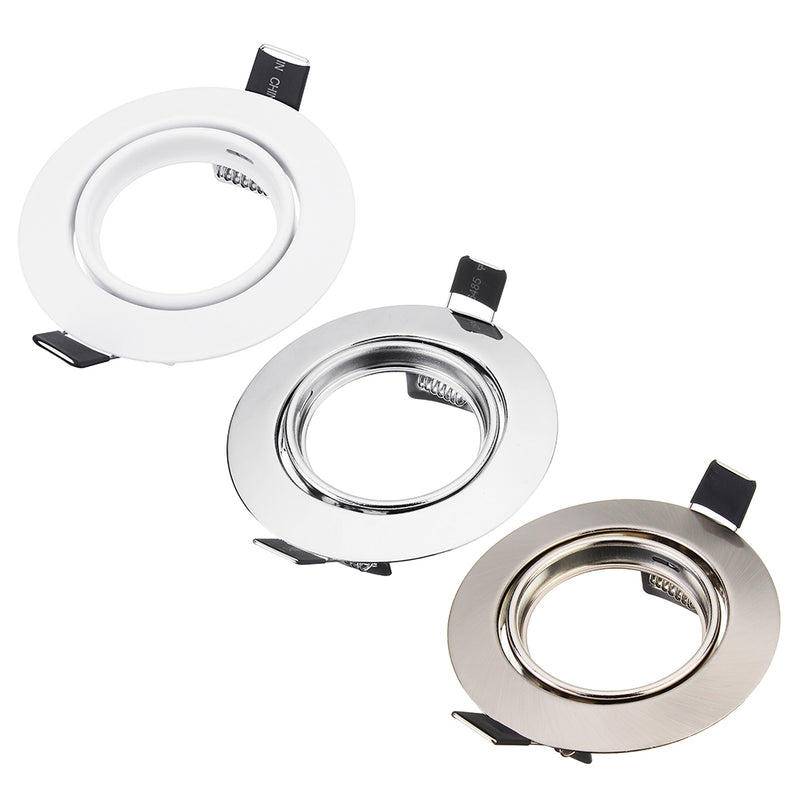 Round Shape Rotation Adjustable LED Downlight Ceiling Lamp Bracket for 70-75mm GU10 MR16 Light Bulb