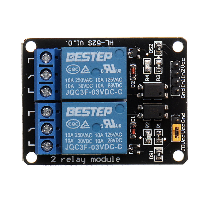5pcs BESTEP 2 Channel 3V Relay Module Low Level Trigger Optocoupler Isolation For Auduino