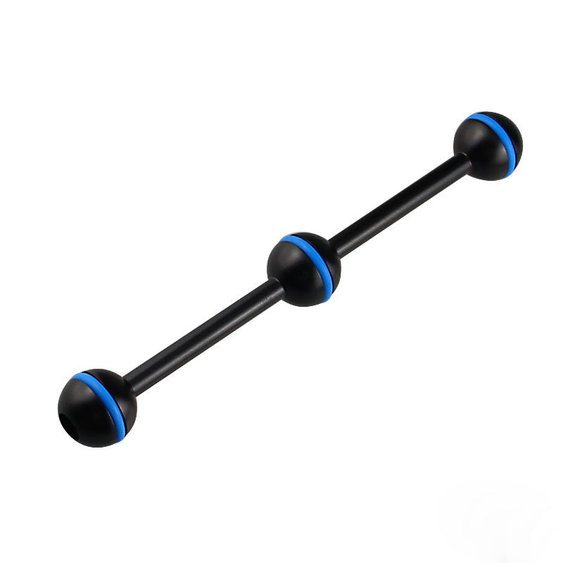 HOOZHU SR07 25.4 7" Three Ball Head Connecting Bracket Support for Diving Light Diving Flashlight A