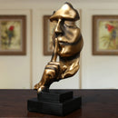 Nordic Style Resin Silent Decoration Statues Gold Silence Sculptures Home Decorations