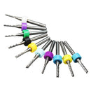 Drillpro DB-P4 10pcs 1.5-2.4mm Carbide End Mill Engraving Bits for CNC PCB Rotary Burrs