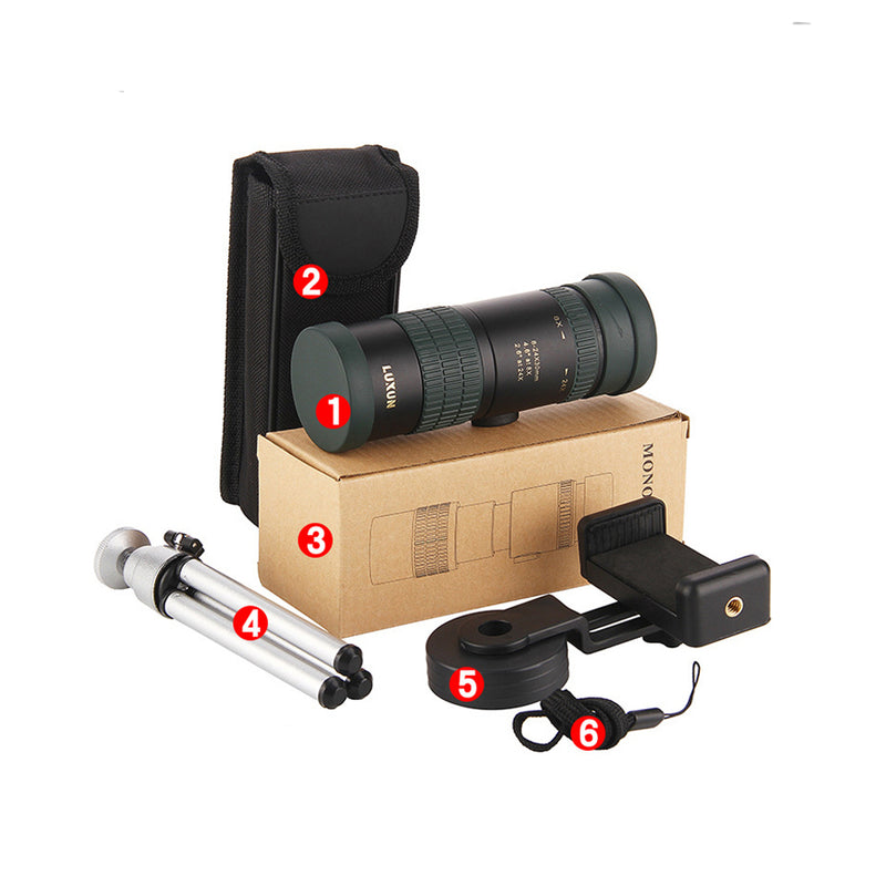 8-24x30 Zoom Monocular BAK4 Optic Lens Telescope For Outdoor Travel Phone Shooting