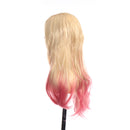 Women's Fashion Blonde Wig Ombre Pink Sweet Wave Wig Curly Hair Long Big Wave Wig