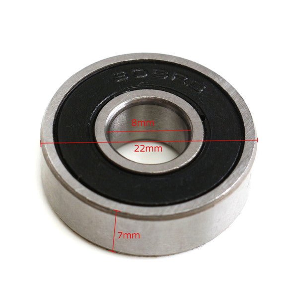 10pcs 8x22x7mm Deep Groove Miniature Bearing Seal Ring 608-2RS 608RS Deep Groove Ball Bearing